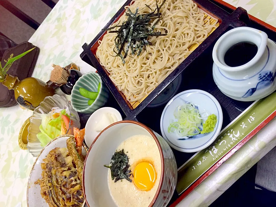 Snapdishの料理写真:せいろ蕎麦 ミニ天丼セット|ともこさん