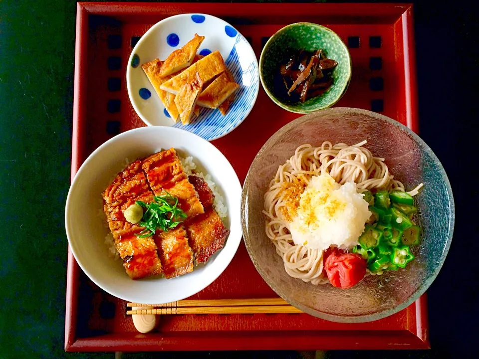 秋刀魚の蒲焼丼&大根おろしざる蕎麦定食♪|Nonさん