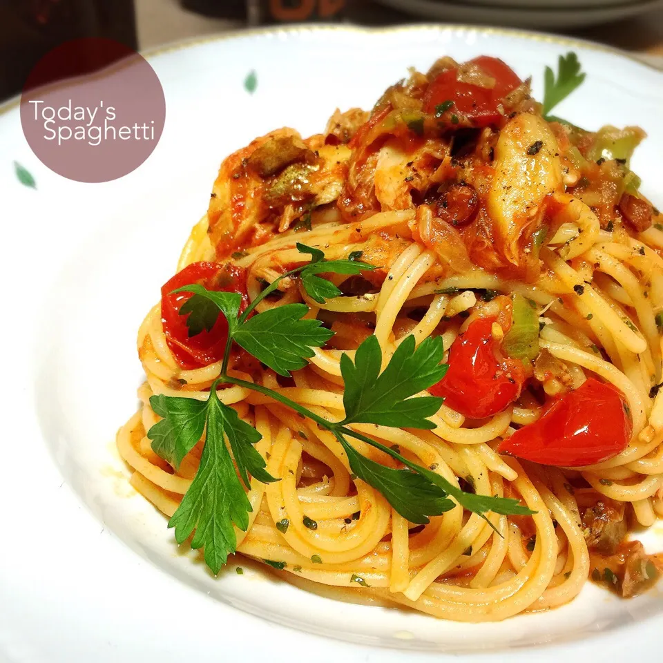 鯖とトマトのパスタ🍅|akeさん