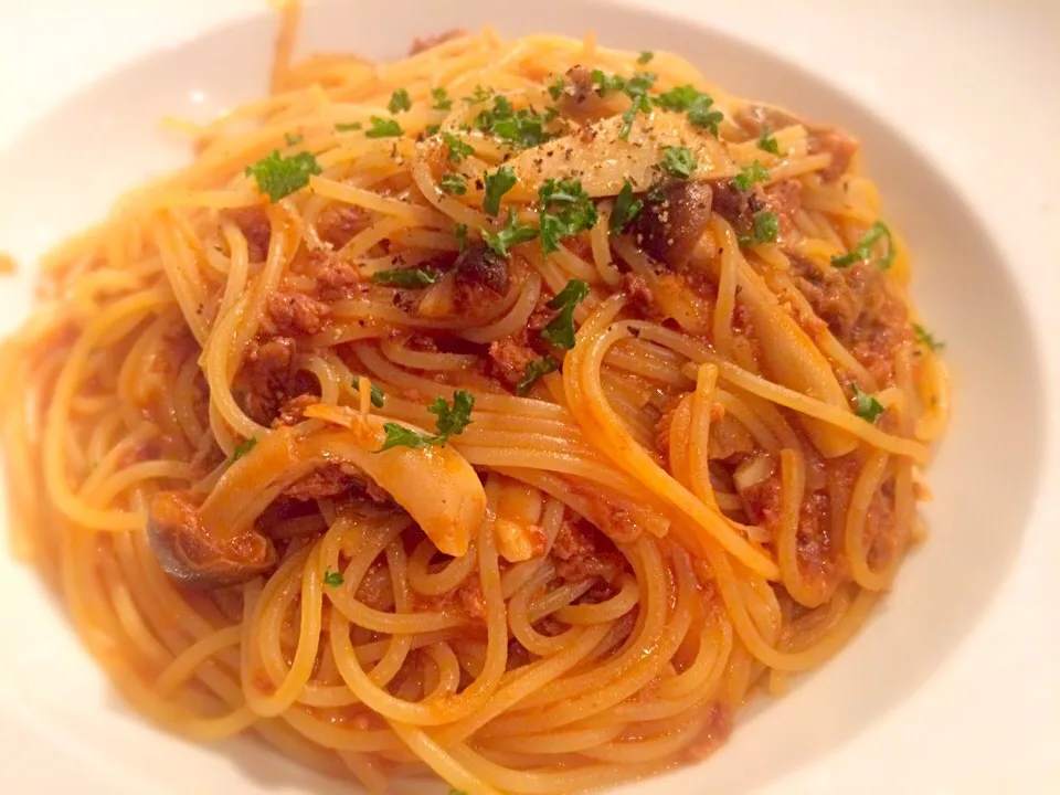 Snapdishの料理写真:Porcini mushrooms&royal pork bolognese|Masakiさん