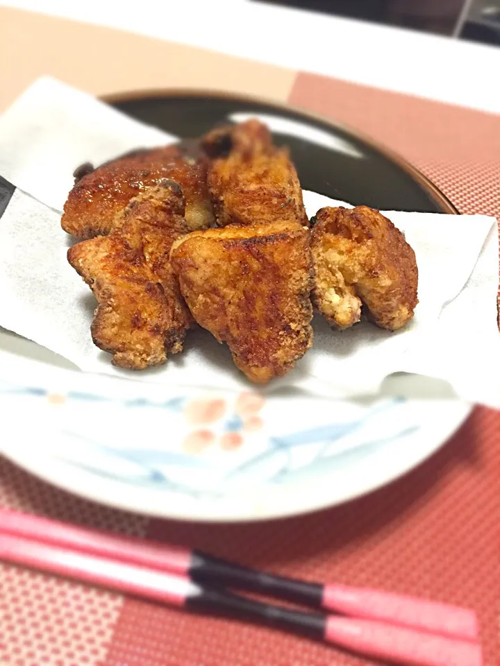 鶏モモ肉のジューシー唐揚げ♡笑|いず⋈ + ゜さん