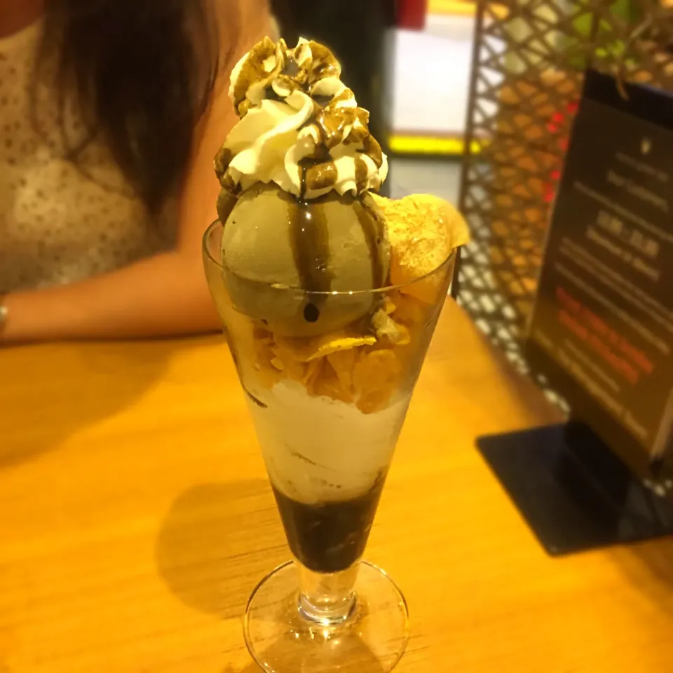 Hojicha parfait.|해리さん