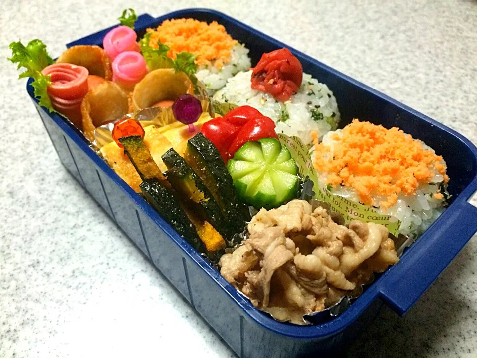 Snapdishの料理写真:次男〜遠征弁当٩(๑⃙⃘˃̶ω˂̶๑⃙⃘)◞⚑⚐୨⃛*⋆⚽️|sally.127さん