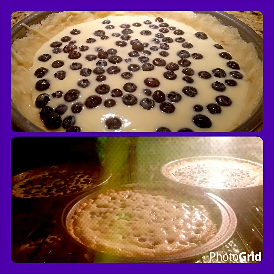 Baking Blueberry gooey butter cake for dessert  (^_^)!|Jihollandさん