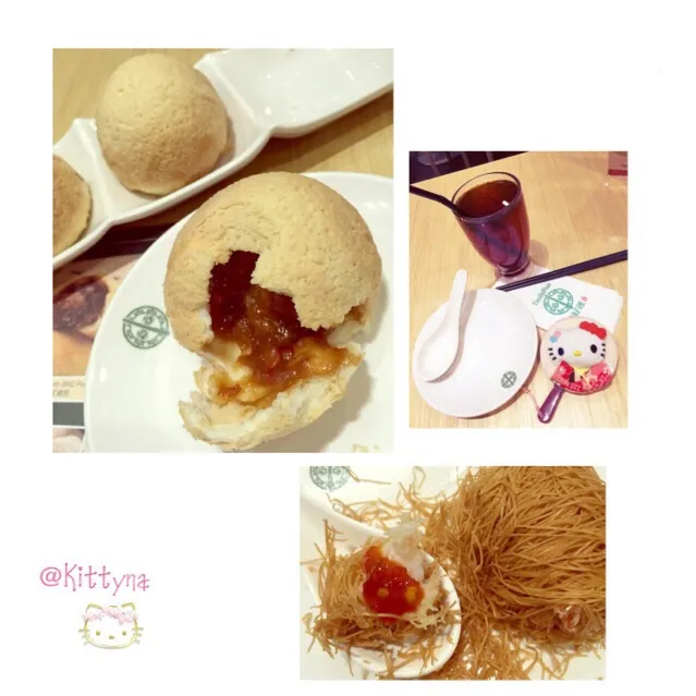 ✨Golden Shredded Fried Praw Roll🍤
🏆Big 4 Heavenly King's👑-Baked Bun with BBQ Pork 🐷👍💦|🎀Kittyna🌸さん