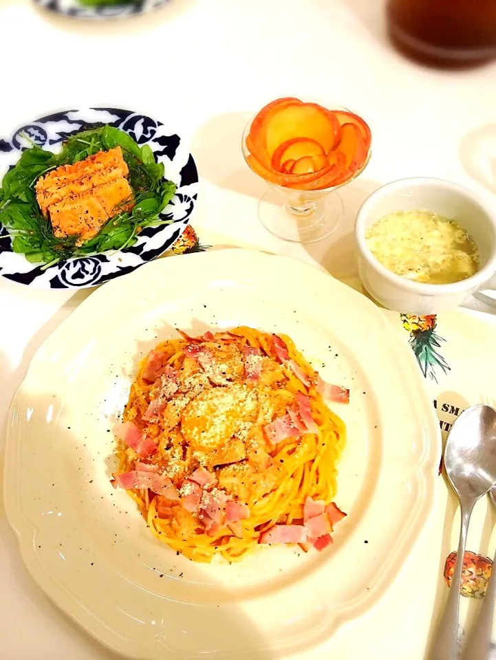 🍅トマトカルボナーラ🍝@ABCクッキング|yuminnさん