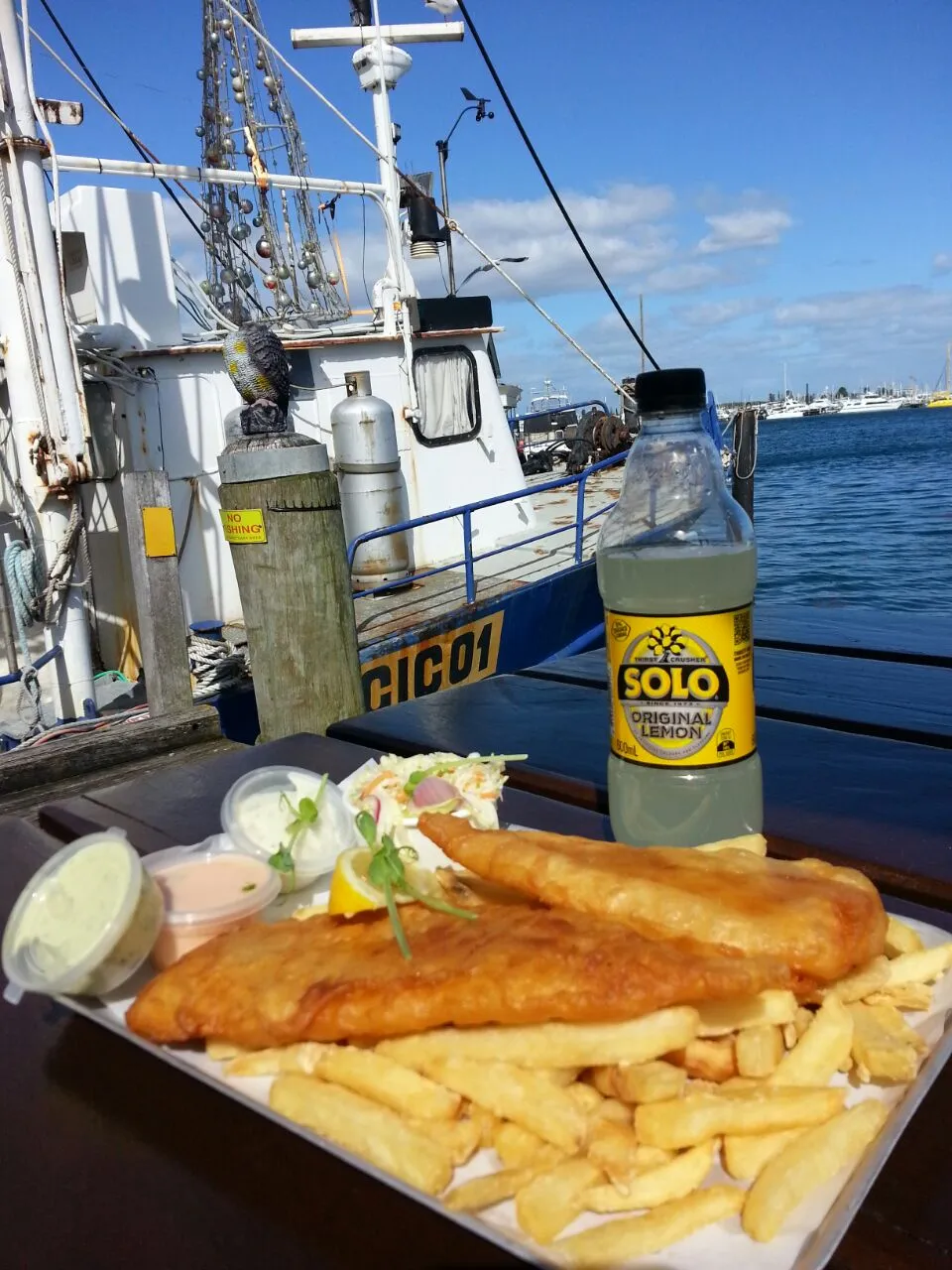 Fish & chips in Frementle Perth Australia|korinoさん