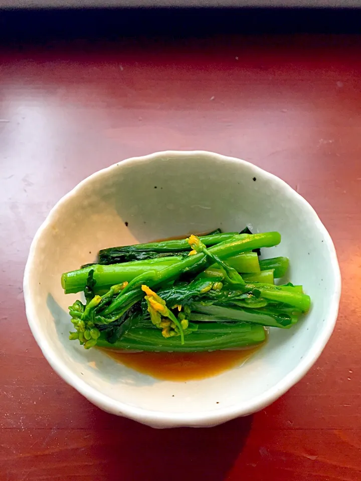 アスパラ菜の辛子醤油和え|ハリマカヨコさん