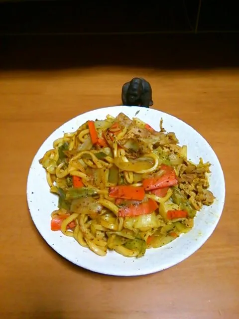 カレー風味の焼きうどん|Animalさん