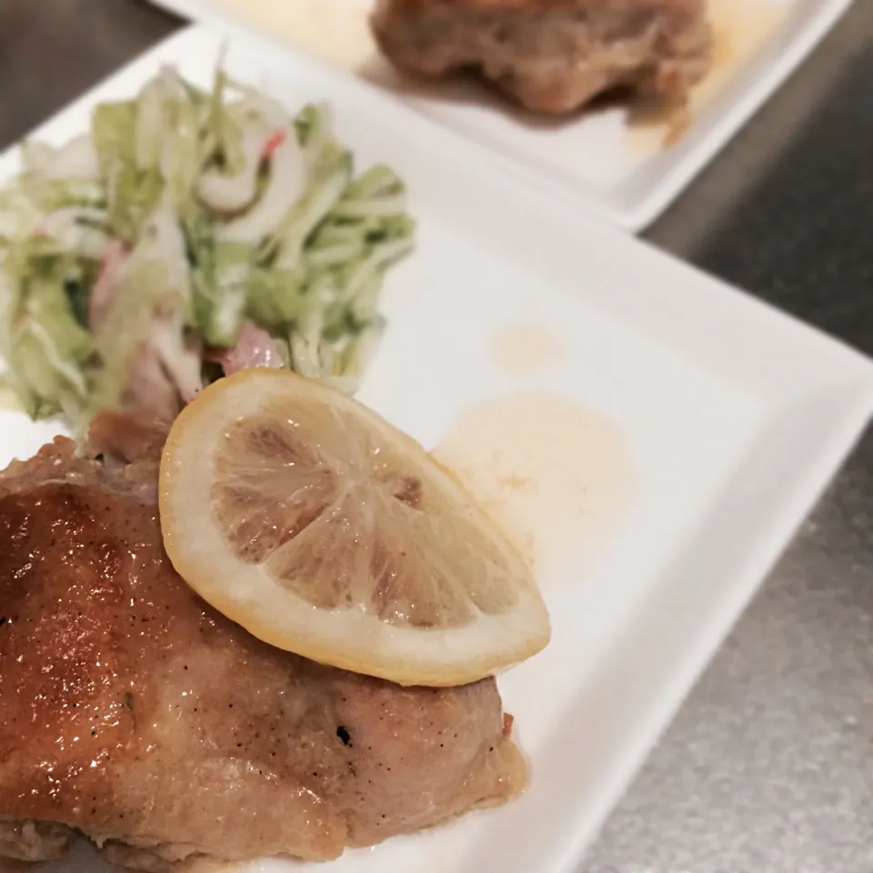 Imanaka Yukikoさんの料理 豚肉のレモンソテー🍋を鶏肉で🐹🍋❤️|chiakiさん