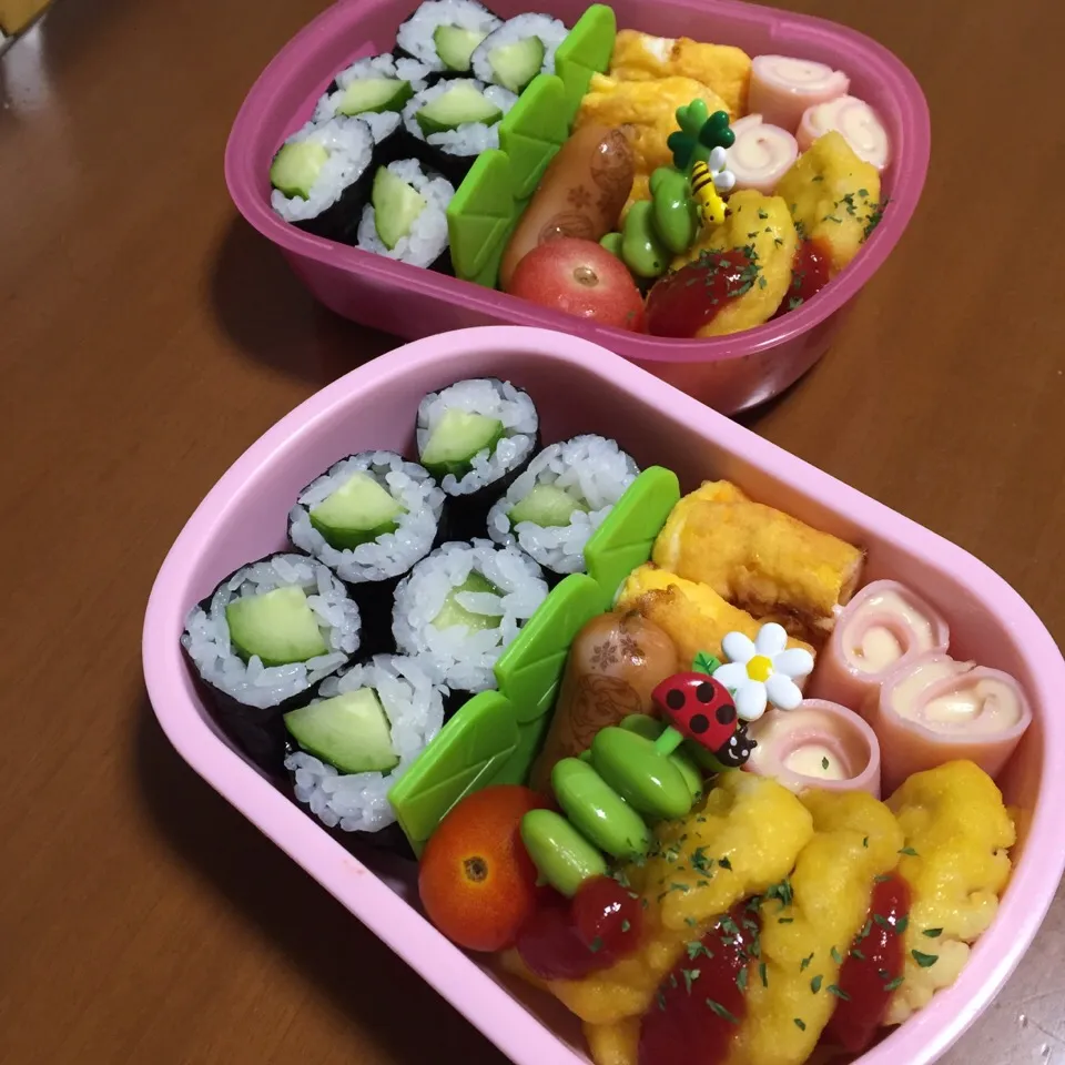 夏休み中の姉妹ランチはいつも適当弁当〜！|☃YUKIさん