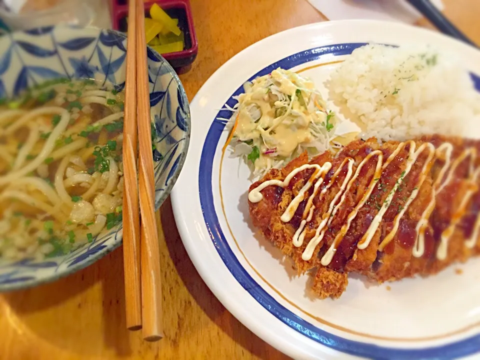 炸猪排定食|咸叔他奶奶さん