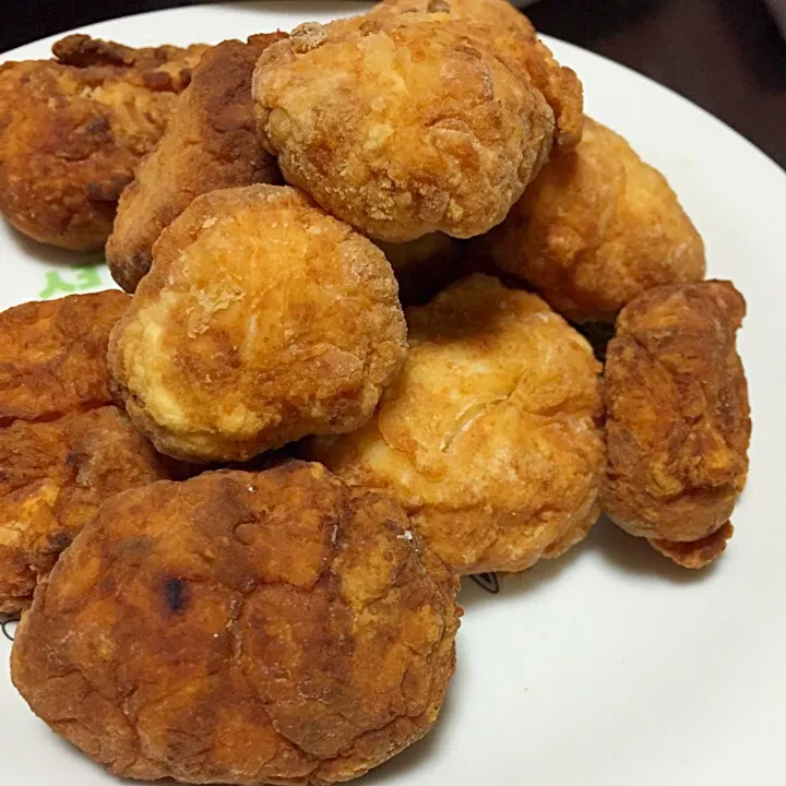 みったんさんの料理 お豆腐鶏胸肉のふんわりチキンナゲット❤︎水切り無し。ハニーBBQソースで✨|にゅうさん