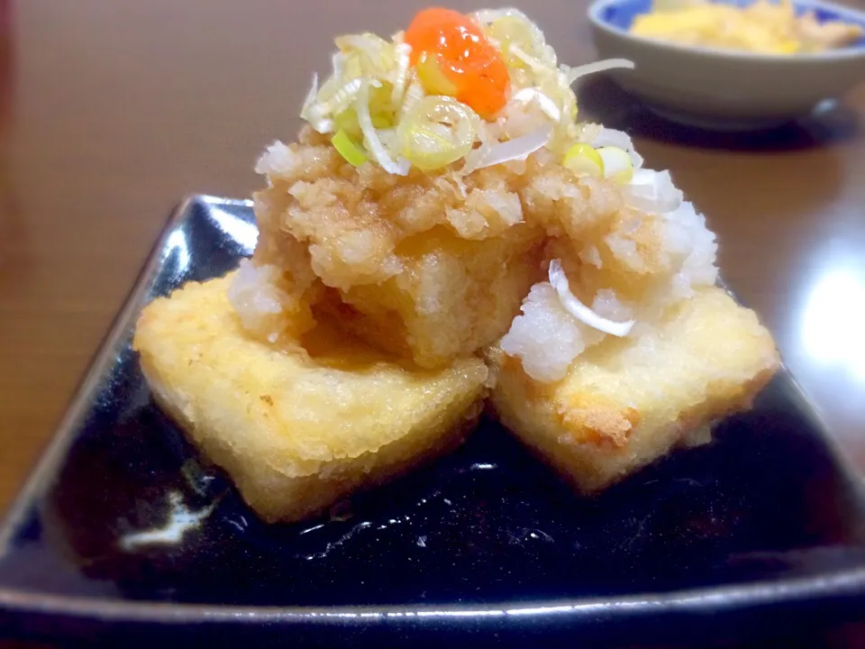 大根おろし&ポン酢でさっぱり♪揚げ出し豆腐😃|あーさん