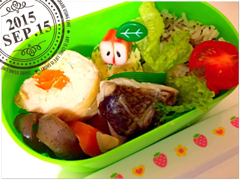 ❤︎鯛のパリッと焼き&ジャスミン米のジンジャー炊きLunch Box❤︎|Haz Haz ♡さん