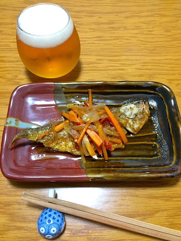 鯵の干物で南蛮漬け|風流料理人さん