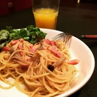 キノコとベーコンの和風冷製パスタ|TSUKASAさん