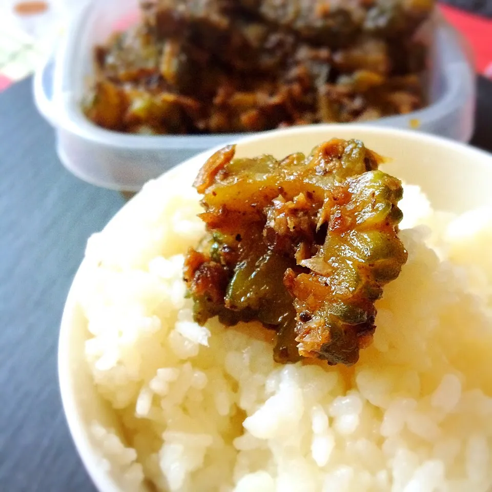 まゆさんさんの料理 ゴーヤの佃煮 骨粗鬆予防に椎茸足しました。👵|佐野未起さん