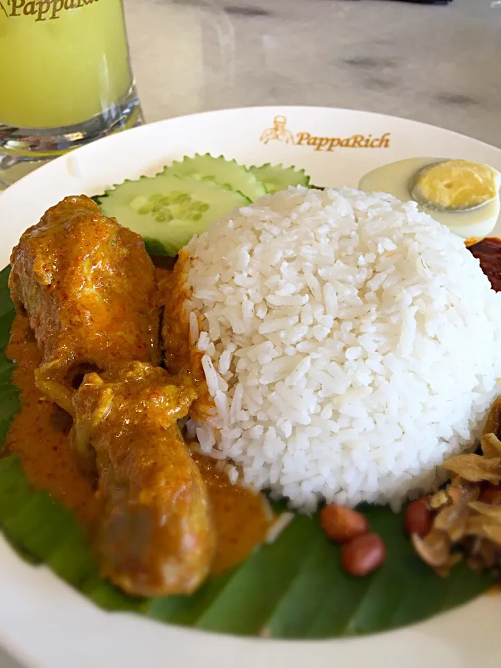 Nasi lemak chicken curry|alyaqmrnaさん