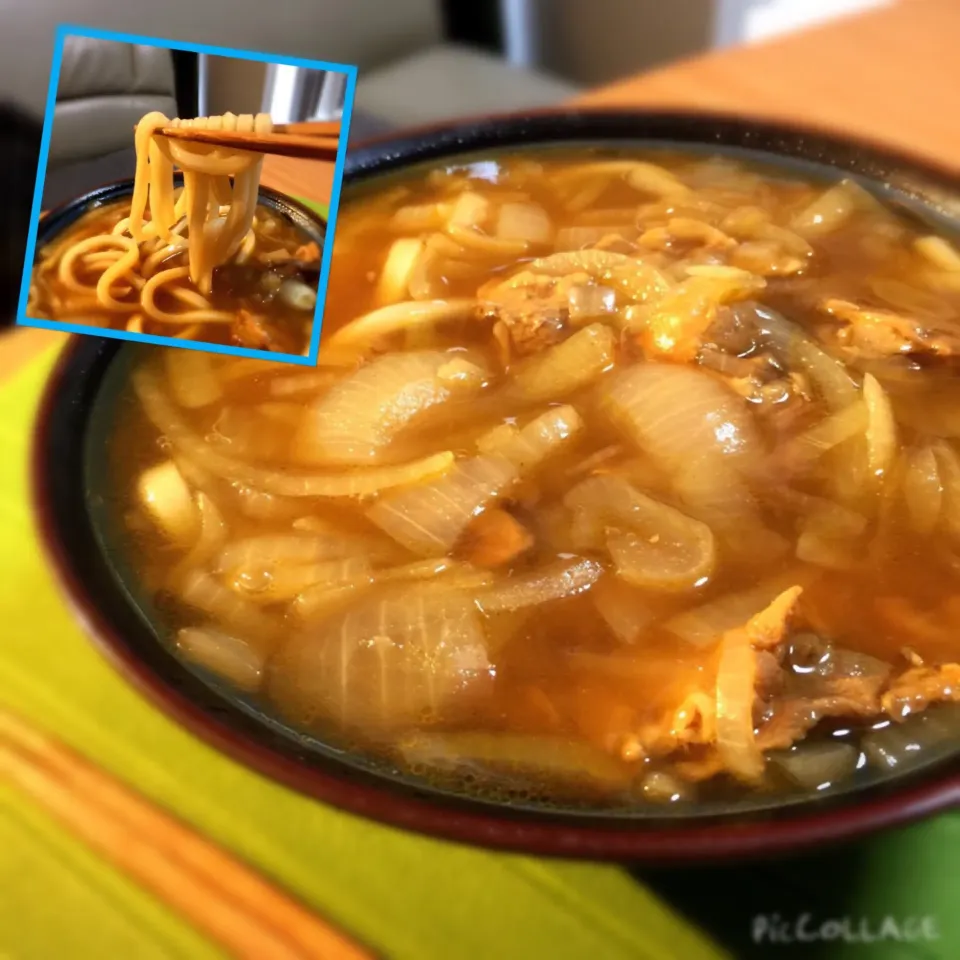 ランチ！玉ねぎたっぷりカレーうどん😋
ちょっとカレーが足りなかったけど味はOK😁|しんやさん