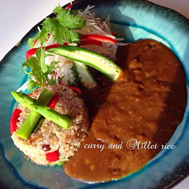 ♡curry and Millet rice♡🍛|miffy・x・さん