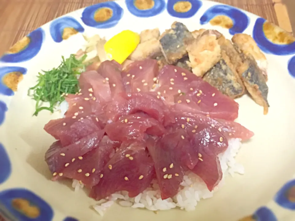 カツオ丼&サンマの竜田揚げ|ゆっこさん