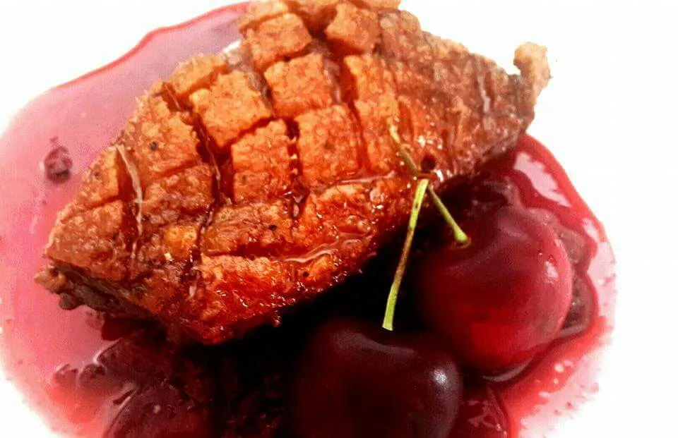 duck breast with cherry and blackberry sauce|claudia de cordovaさん