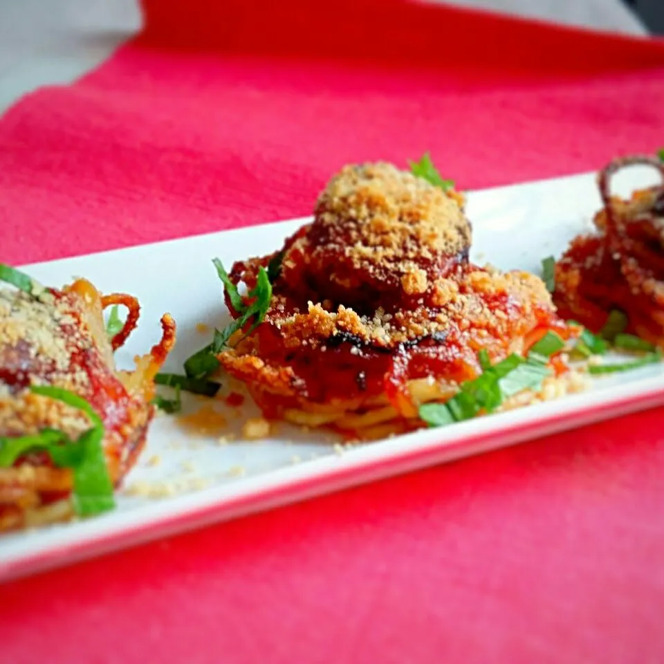 meatballs with organic spaghetti with homegrown basil|Chua Jeanさん