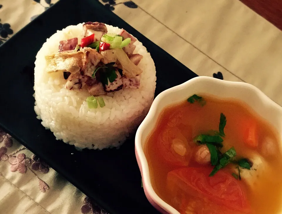 Yam Rice Served with ABC Soup|Indulgeさん