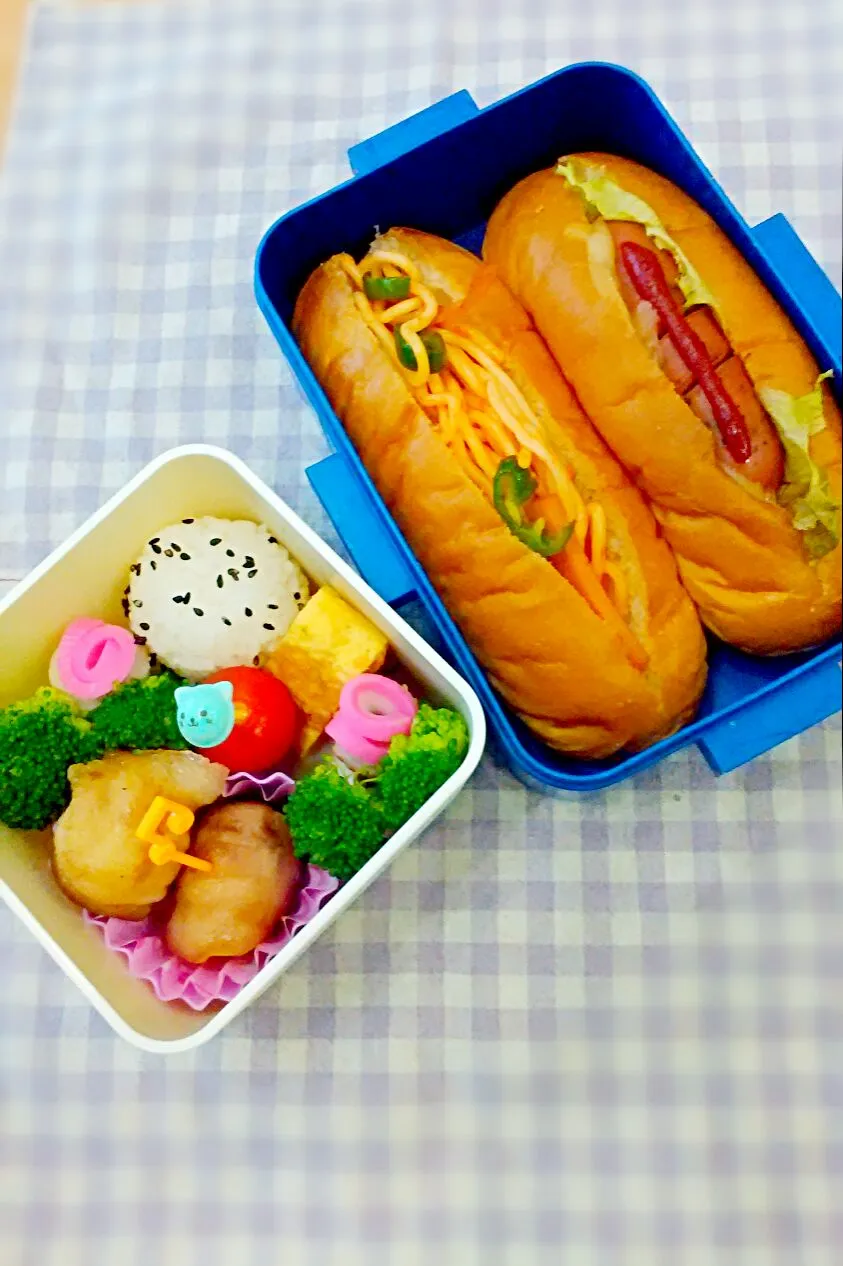 Snapdishの料理写真:9月16日の娘弁当‼ホットドック弁当＊|ノリティアさん