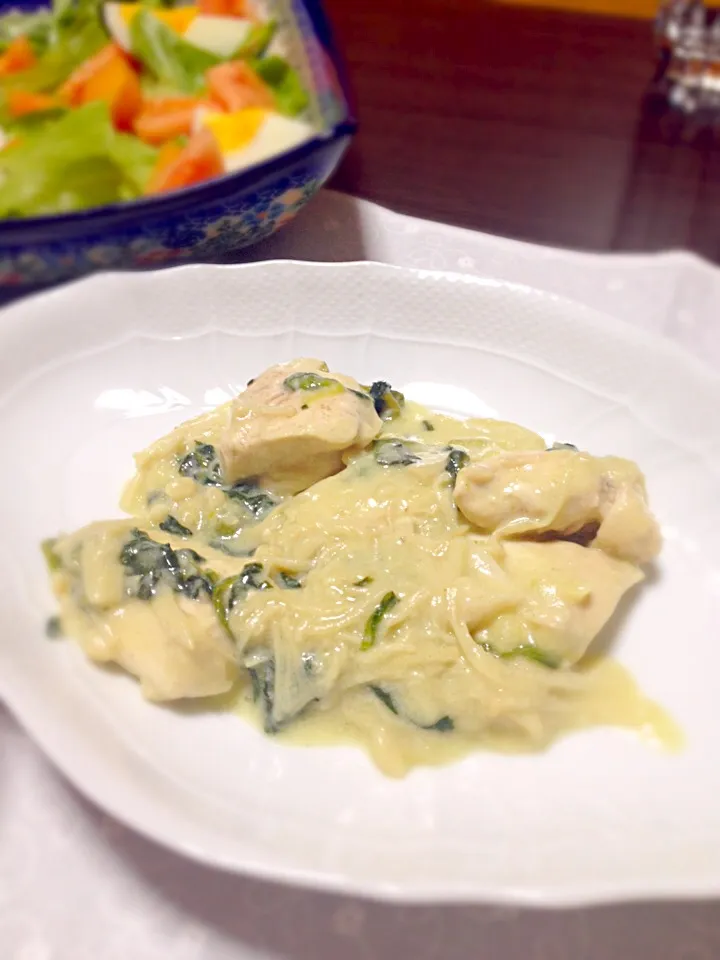 ❤︎おうち晩御飯❤︎鶏胸肉のクリーム煮|ぴとみさん