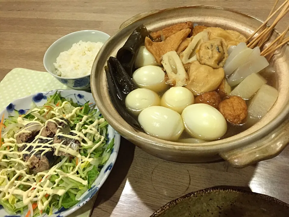 おでん・サバ水煮缶のサラダ|まーままさん