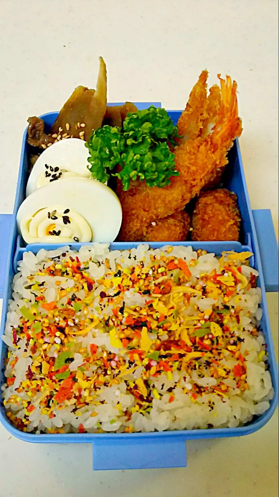 今日の長男弁当🍱ミックスフライ〰💃|Sayakaさん