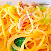 カボチャのクリームパスタ|フェミさん