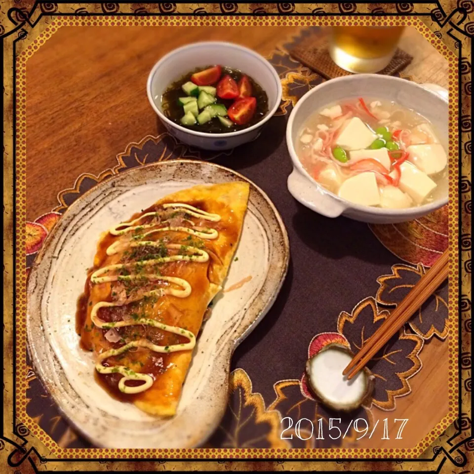 Snapdishの料理写真:小松菜入り納豆オムレツ
カニカマ豆腐
もずく酢|𓇼 Ⓢ Ⓗ Ⓘ Ⓝ Ⓞ Ⓑ Ⓤ 𓇼さん