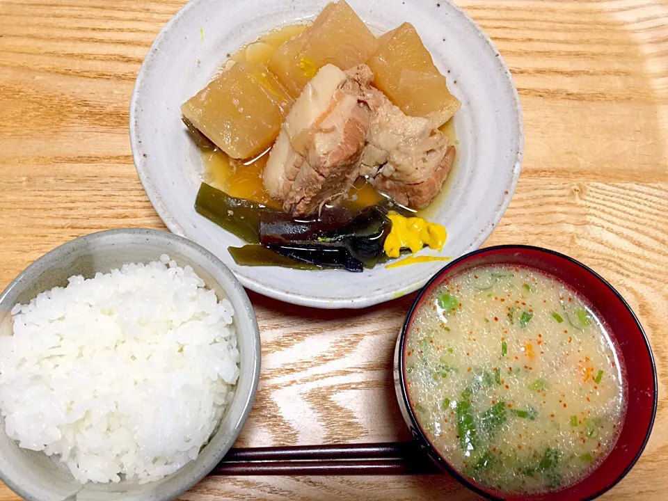 豚の角煮&粕汁定食✧*|Makiさん