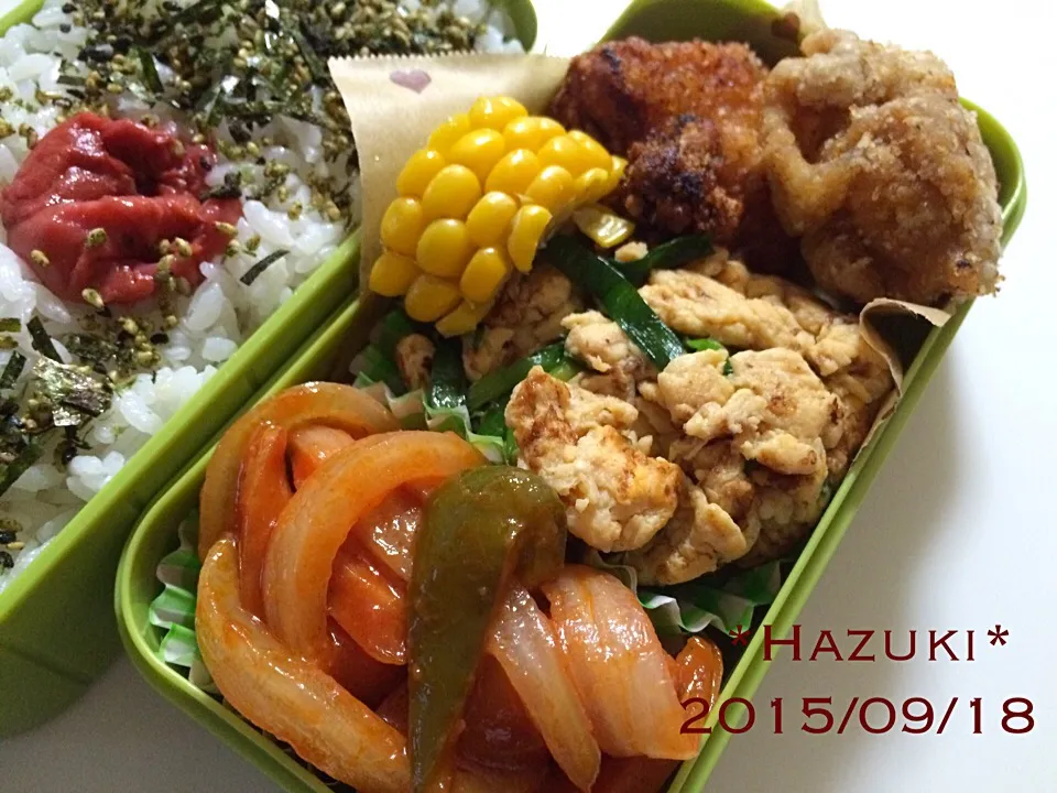 Snapdishの料理写真:高校生息子弁当|Hazukiさん