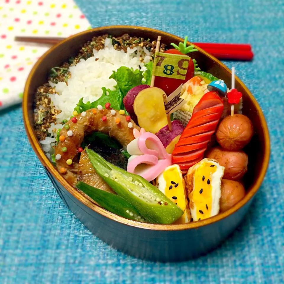 オニオン豚巻&ぶり照り～弁当♬|まぁちゃんさん