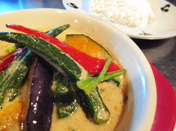 島原手延素麺のグリーンカレーつけ麺 #シェフごはん|シェフごはんさん