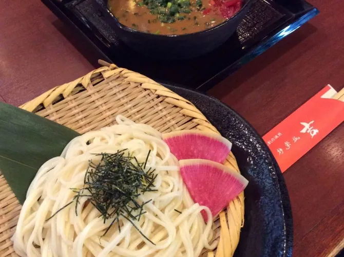 Snapdishの料理写真:長崎五島の簡単カレー坦々つけうどん #シェフごはん|シェフごはんさん