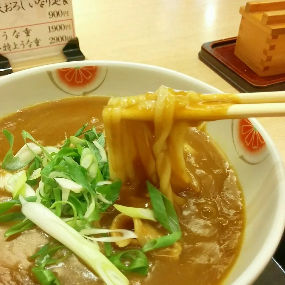 沖縄豚の入った カレーうどん。名古屋のものにくらべて麺が細いンですね。 #カレー曜日|大石さん