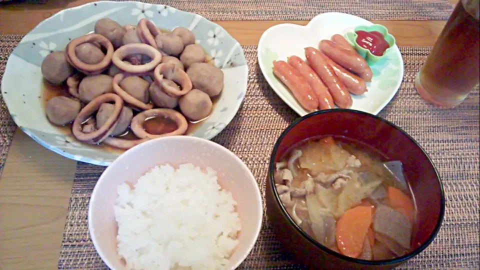 いかと里芋の煮物、豚汁|Emiko Kikuchiさん