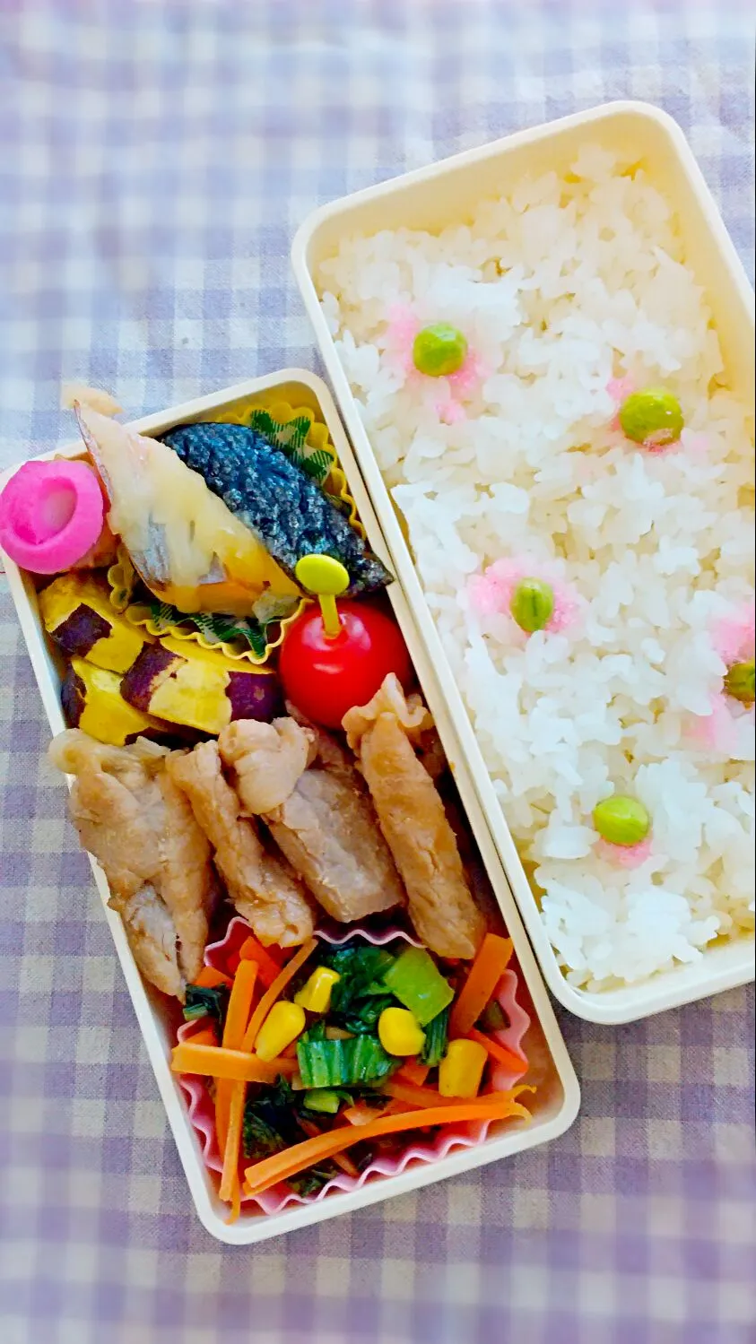 9月19日の娘弁当♪生姜焼き弁当＊|ノリティアさん