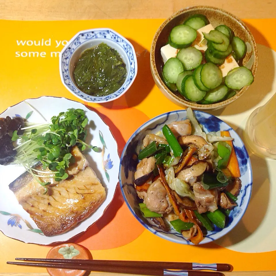 焼きサバ＆鶏肉と野菜の炒め物|shozuuさん