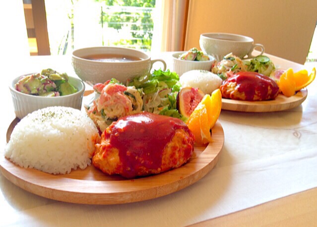 くうの料理ふわふわ豆腐ハンバーグde休日ワンプレートランチ くうちゃん Snapdish スナップディッシュ Id Lkrwwa