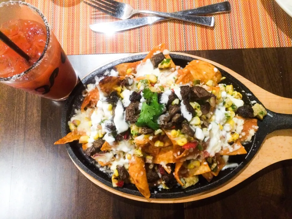 Steak Nachos with a Bloody Mary from Border Grill|sooprcoolchicaさん