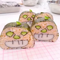 Snapdishの料理写真:#寿司 #巻き寿司 #飾り巻き寿司 #Sushi #ハロウィン #ハッピーハロウィン #Halloween #かぼちゃ #おばけ #ジャコランタン #ジャック・オー・ランタン #jack-o'-rantern|かおりさん