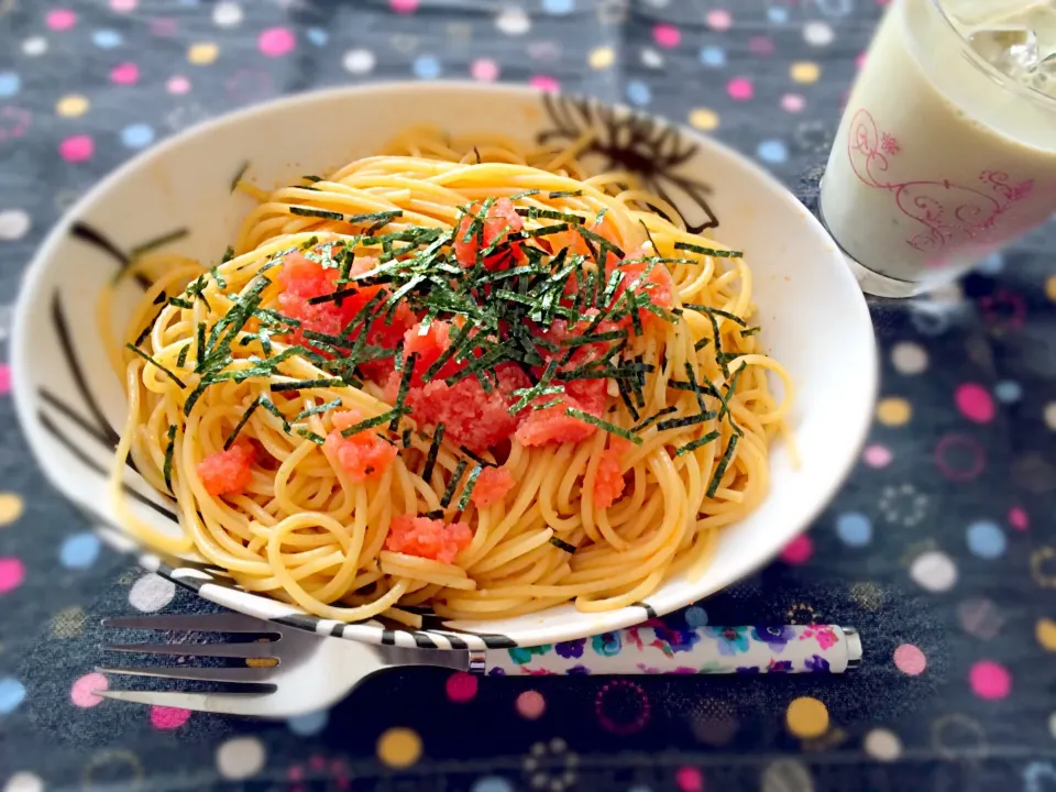 日曜日お家ランチ。たらこパスタ|つんさん