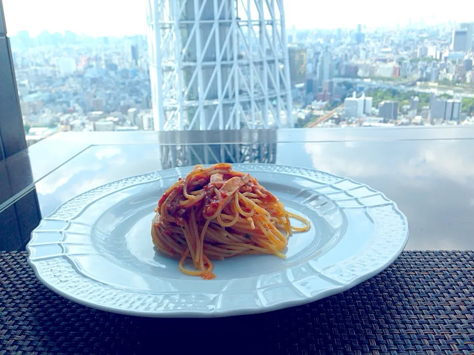 松茸のトマトソースパスタ|ちゃみこさん