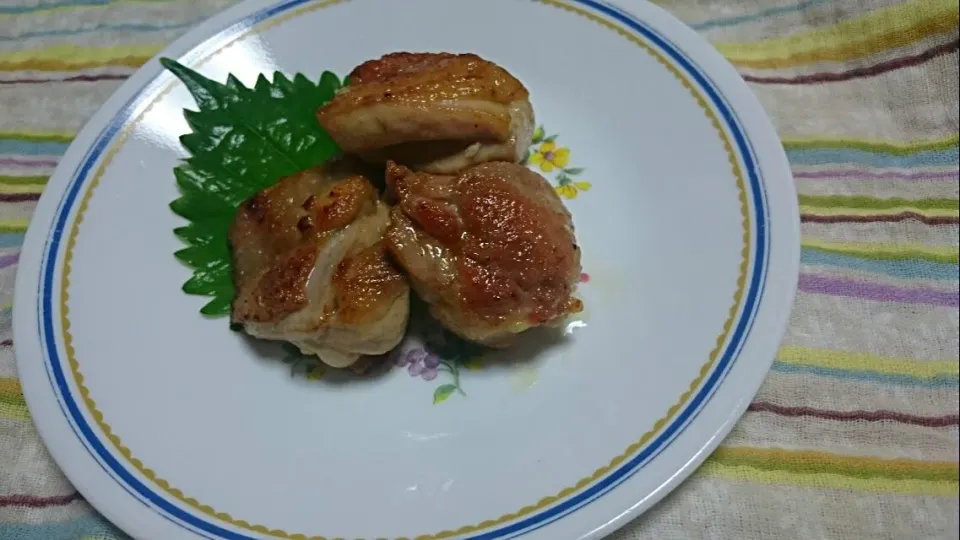 Snapdishの料理写真:鶏肉の藻塩焼き～広島アンデルセン風～|しじみ（zishichan）さん